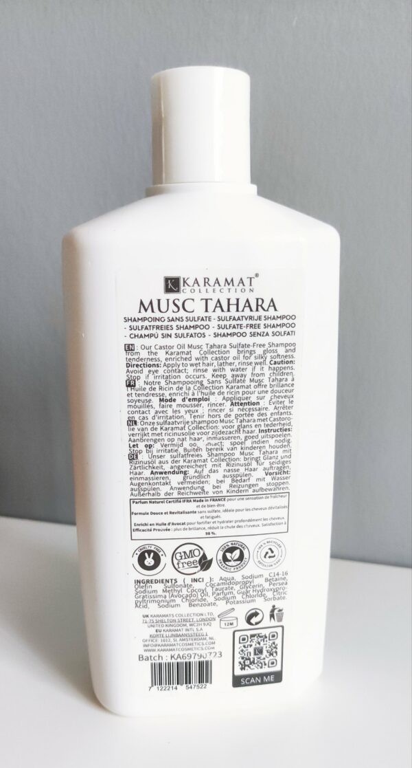 Shampoing Musc Tahara sans sulfates, Karamat, 400ml, coranisé – Image 2